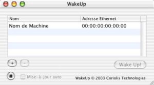 Fenêtre principale WakeUp